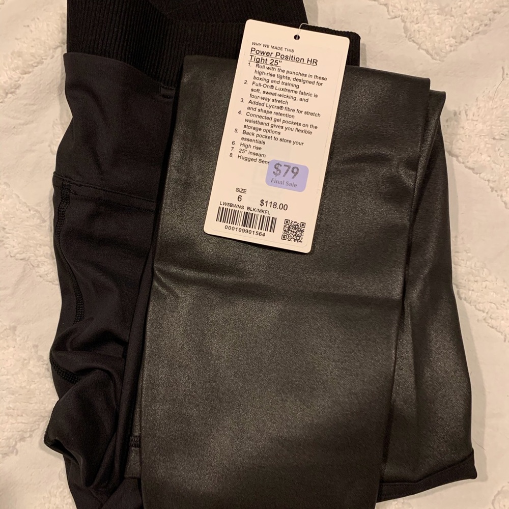 Lululemon Power Position HR Tight 25” size 6 NWT